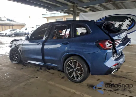 2022 BMW X3 xDrive30I z USA, uszkodzony, nr VIN 5UX53DP07N9L88503